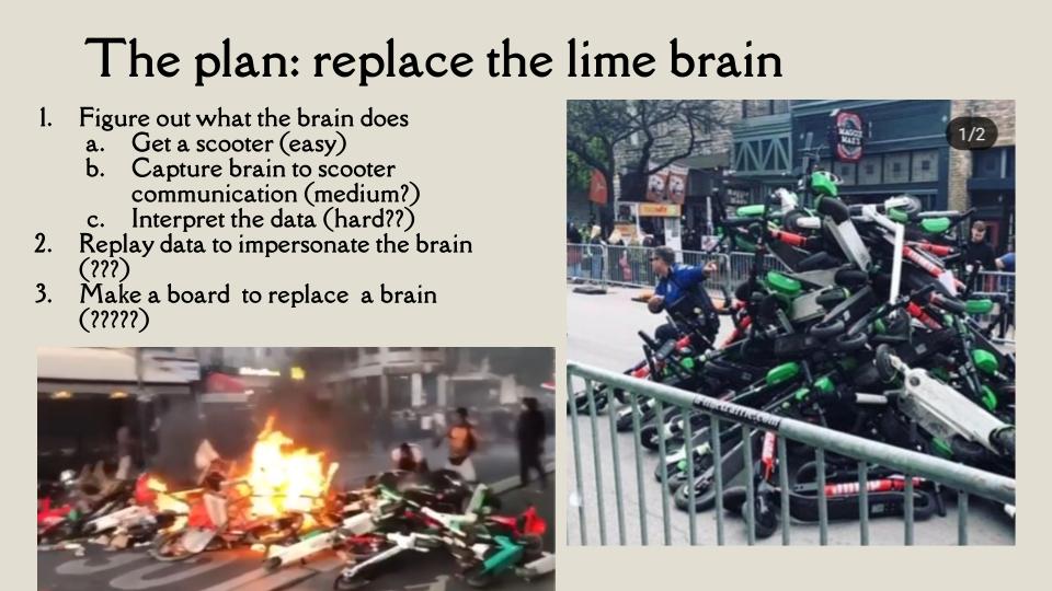 The plan, alongside a police officer throwing a scooter onto a huge pile in Austin during SXSW